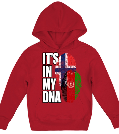 Afghan And Norwegian Mix Heritage DNA Flag Kids Hoodie
