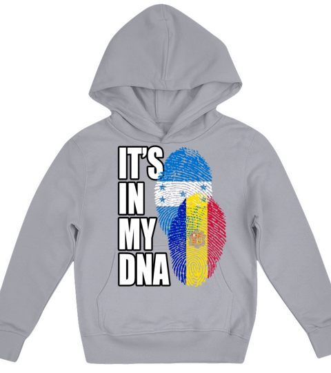 Andorran And Honduran Mix Heritage DNA Flag Kids Hoodie