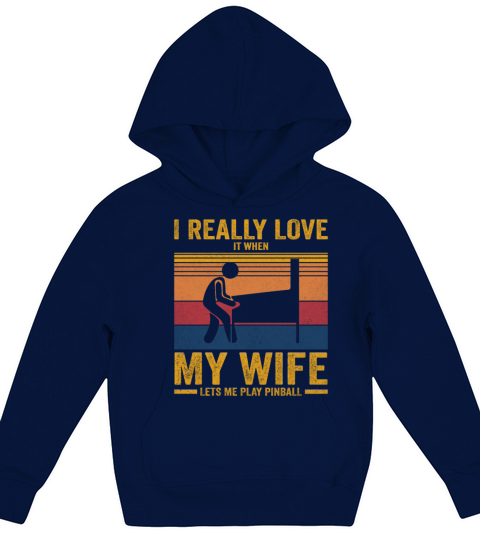 Arcade Machine Vintage Retro Pinball Game Lovers Kids Hoodie