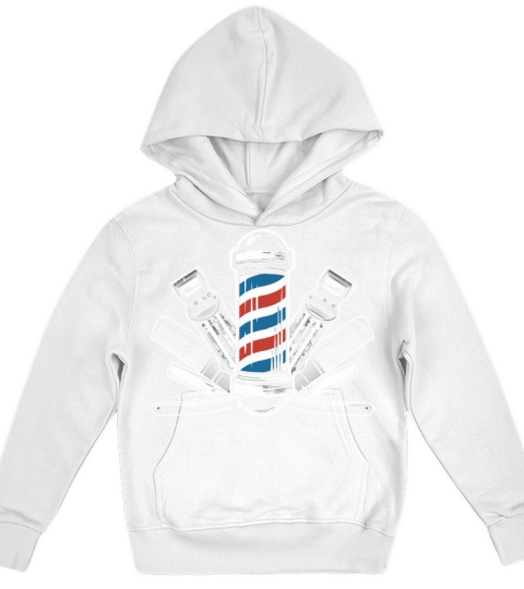Barber Pole Barbering Vintage Barbers Kids Hoodie