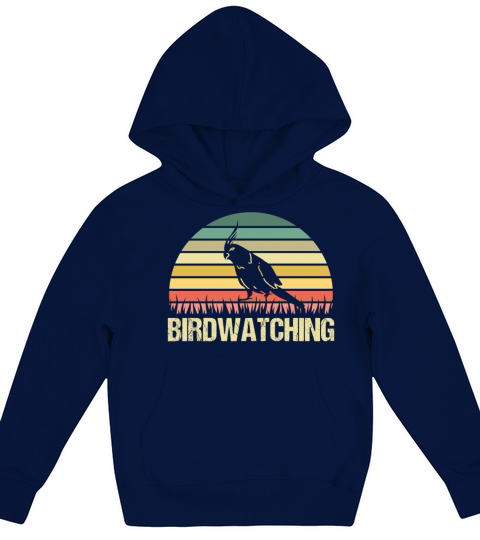Bird Watching Vintage Birding Kids Hoodie
