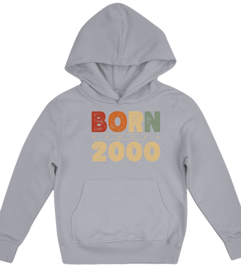 Born 2000 Decade 2000s Era Millenium Vintage Kids Hoodie