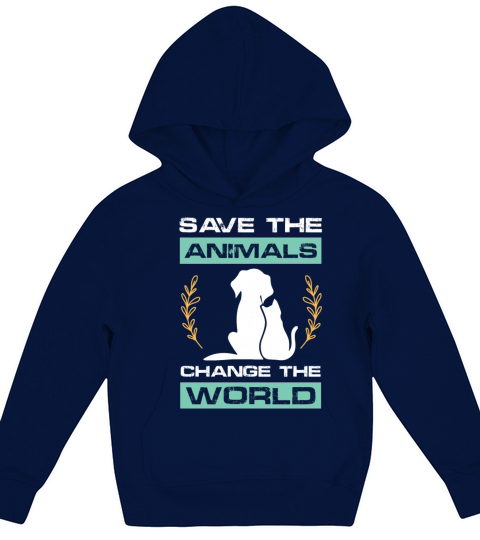 changing the world animal welfare Kids Hoodie