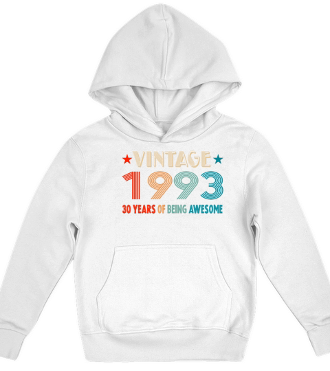 Classic Vintage 1993 - 30 Years Old Birthday Kids Hoodie