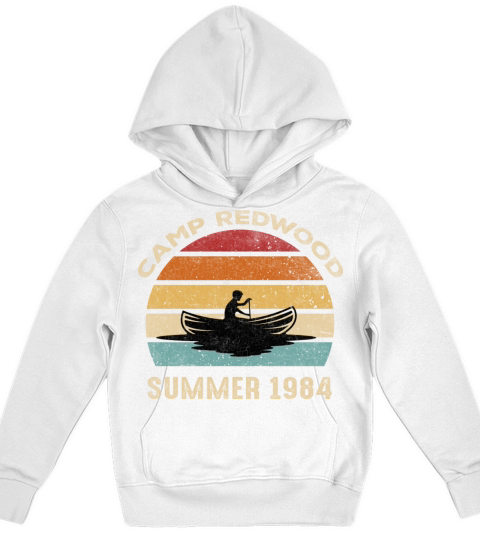Distressed Retro Vintage Camp Redwood 1984 Kids Hoodie