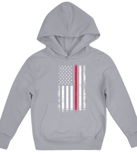 Firefighter American Flag Vintage Kids Hoodie