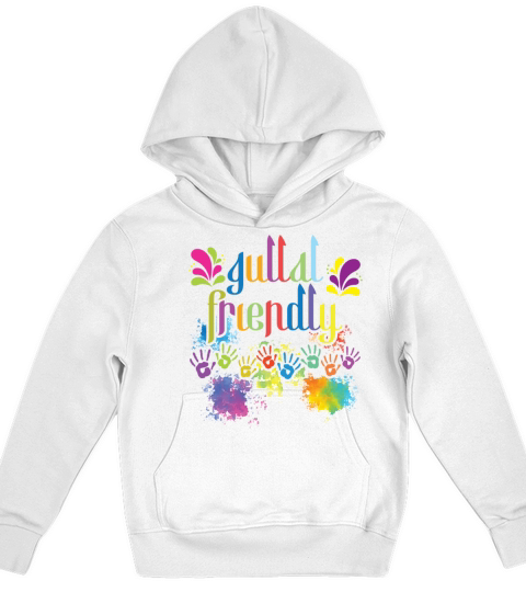 Gullal Friendly Hindu Buddhist Holi Festival Kids Hoodie