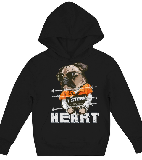 I Steal Hearts Valentines Day Cute Pug Boys Girls Kids Hoodie