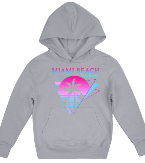Miami Beach Retro 80s Aesthetic Vaporwave Party Kids Hoodie