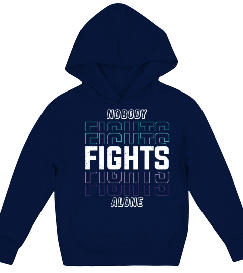 Nobody Fights Alone Mental Health Kids Hoodie