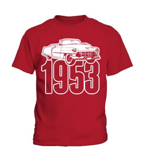 1953 Cadillac Series 62 Convertible Illustration Kids T-Shirt