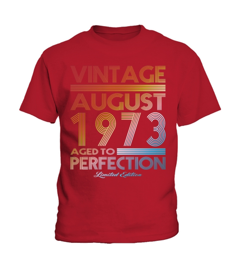 50th birthday vintage august 1973 limited edition Kids T-Shirt