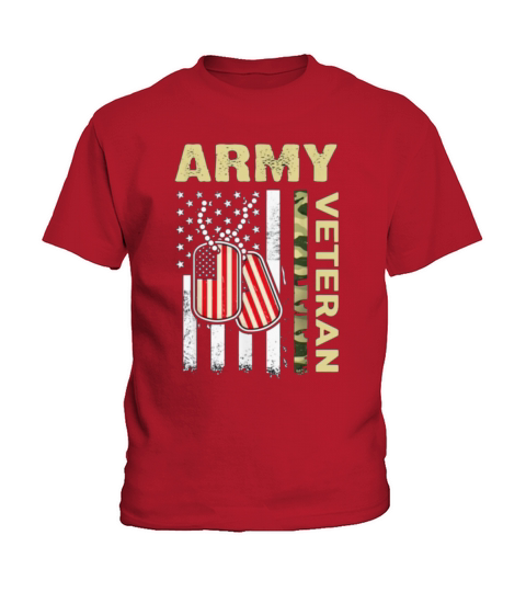 Army Veteran Day American Flag Women Men Kids T-Shirt