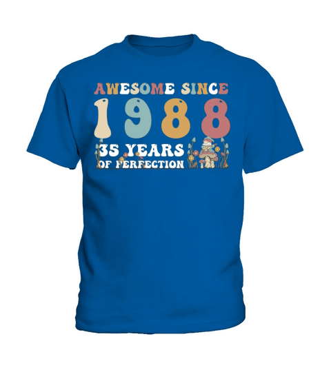 Awesome since 1988 35 Year of Perfection - 35th Kids T-Shirt