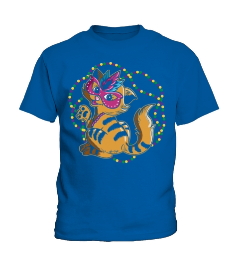 Cat Lover Mardi Gras Celebration Shenanigan Kids T-Shirt