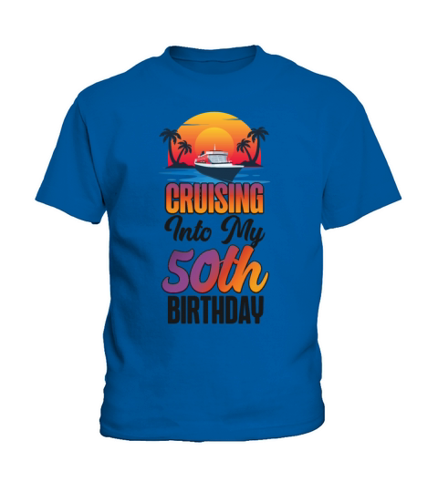 Cruise Ship Vacation 50th Birthday Kids T-Shirt
