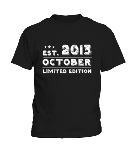 Est October 2013 - Birthday Present - Vintage Kids T-Shirt