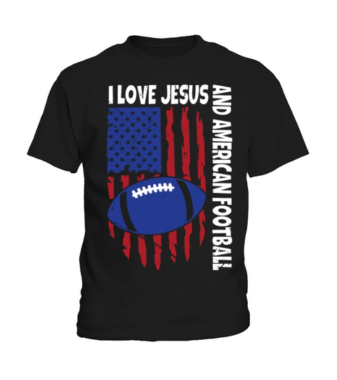 I love Jesus and American Football Kids T-Shirt