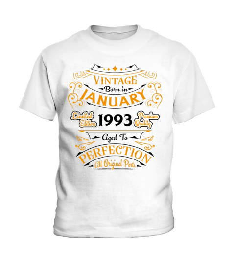 Vintage born in January 1993 Birthday gift Kids T-Shirt