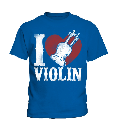 Violin Violinist Heart Vintage I Kids T-Shirt