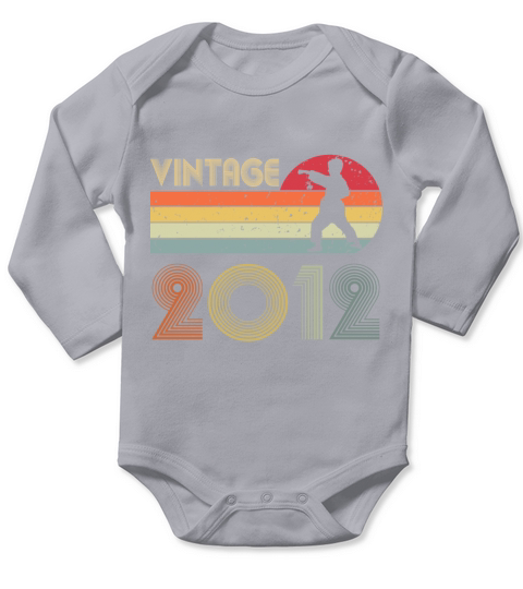 10th Birthday Karate Taekwondo Vintage 2012 Outfit Long Sleeve Baby One-Piece