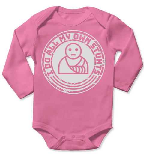 all my own stunts Long Sleeve Baby One-Piece