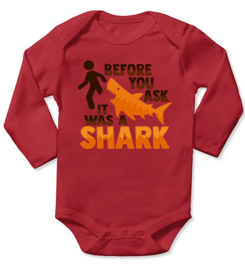 Amputee Joke Leg Prosthetic Shark Design for a Leg Long Sleeve Baby One-Piece
