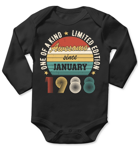 Awesome Since January 1988 Limited Edition Long Sleeve Baby One-Piece