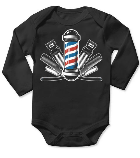 Barber Pole Barbering Vintage Barbers Long Sleeve Baby One-Piece