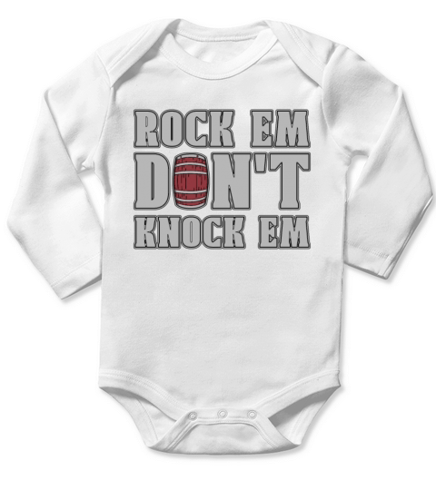 Barrel Racing Rock Em Dont Knock Em Horse Riding Long Sleeve Baby One-Piece
