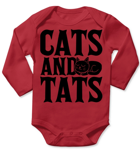 cats and tats quote Long Sleeve Baby One-Piece
