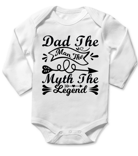 Dad The Man The Myth The Legend Long Sleeve Baby One-Piece
