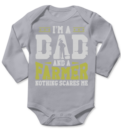 Farming Farmer Dad Father Vintage Long Sleeve Baby One-Piece
