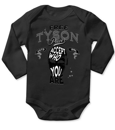 free mike tyson vintage Long Sleeve Baby One-Piece