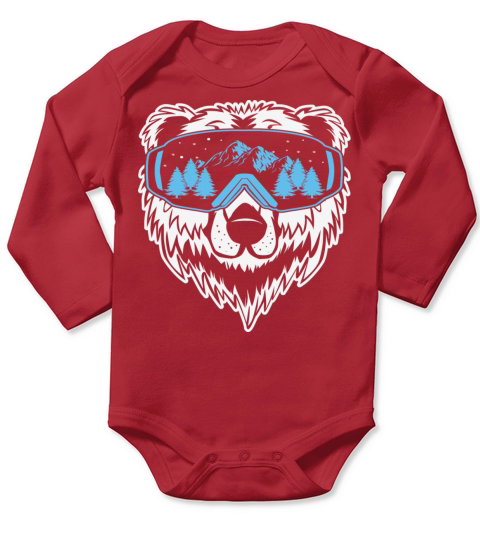 funny sky bear Long Sleeve Baby One-Piece