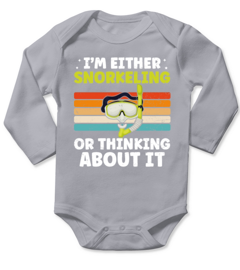 Funny Snorkeling Dive Design For Snorkeler Cool Long Sleeve Baby One-Piece