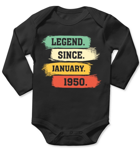 Legend Since January 1950 Long Sleeve Baby One-Piece