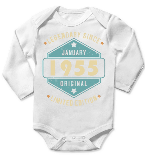 Legendary Since January 1955 Limited Edition Long Sleeve Baby One-Piece