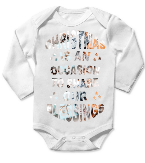 MERRY CHRISTMAS QUOTE OCCASION TO SHARE Long Sleeve Baby One-Piece