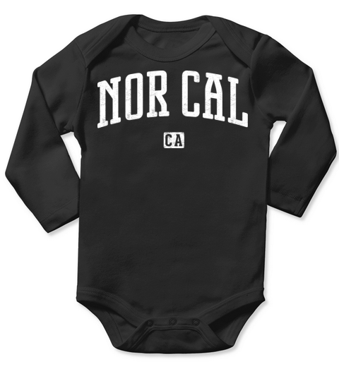 NorCal California Vintage Style Long Sleeve Baby One-Piece