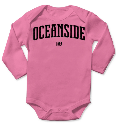 Oceanside California Vintage Long Sleeve Baby One-Piece