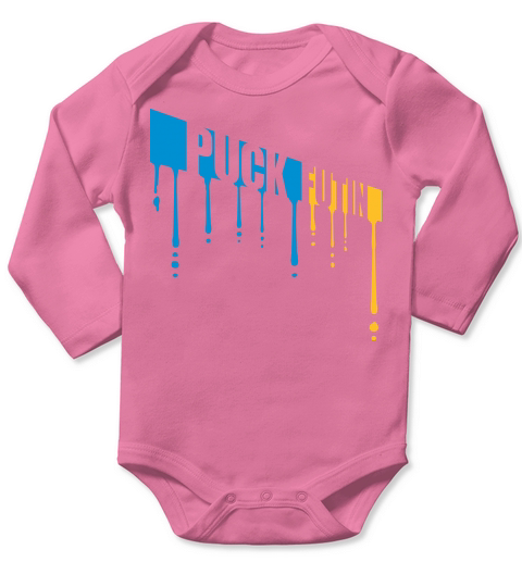 puck futin logo design Long Sleeve Baby One-Piece