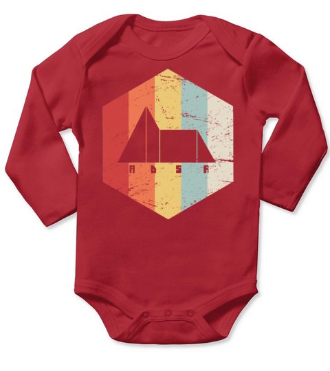 Retro 70s Synthesizer ADSR Envelope Long Sleeve Baby One-Piece