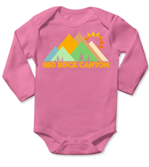 Retro Vintage Red Rock Canyon Long Sleeve Baby One-Piece