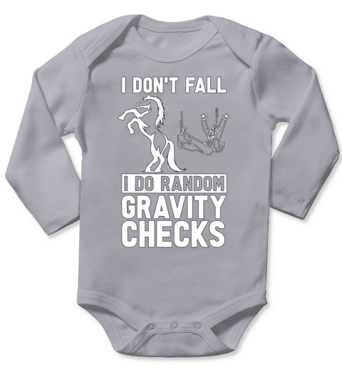 Show Jumping I Dont Fall I Do Horses Show Jumper Long Sleeve Baby One-Piece