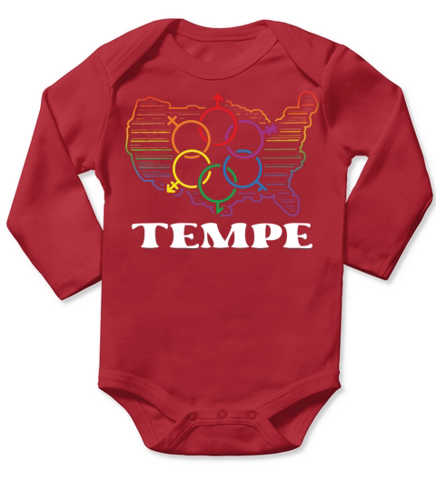 Tempe Pride Month Pride Flag LGBT Community LGBTQ Long Sleeve Baby One-Piece