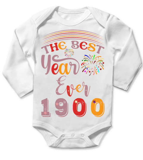 The best year ever 1900 wonderful vintage Long Sleeve Baby One-Piece