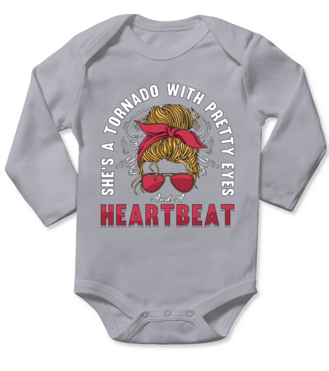 Tornadoes Shes A Tornado With Loves Storm Chasing Long Sleeve Baby One-Piece