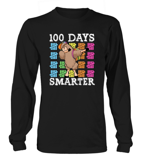 100 Days Of School Dabbing Llama Smarter Boys Long sleeved Unisex