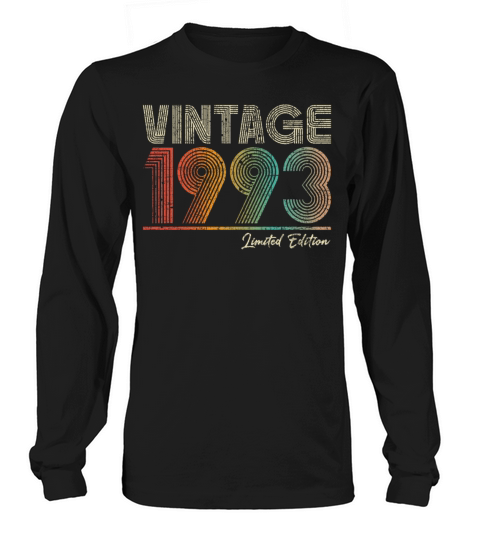 30 Years Old Vintage 1993 30th Birthday Gifts Long sleeved Unisex